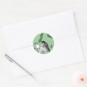 Vintage Vogels Ronde Sticker (Envelop)