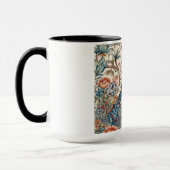 Vintage vogels Scandinavisch stofontwerp Mok (Links)