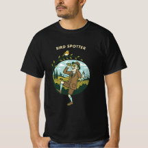 Vintage vogels spotten T-shirt voor vogelaars