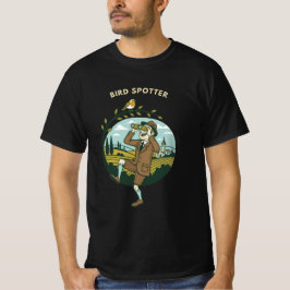 Vintage vogels spotten T-shirt voor vogelaars