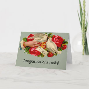 Vintage Vogels Victoriaanse Liefde Duif Klassieke  Kaart