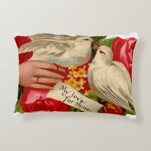 Vintage Vogels Victoriaanse Liefdesduif Klassieke Accent Kussen