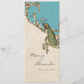 Vintage vogeltjes Robin's Egg Blue, Dinner Menu Ca (Achterkant)