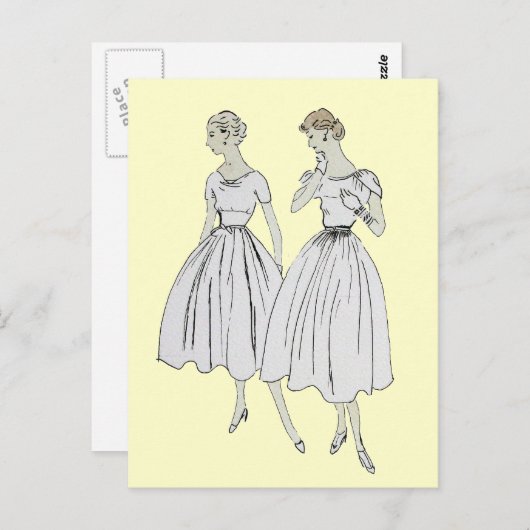 Vintage Vogue Briefkaart (Voorkant / Achterkant)