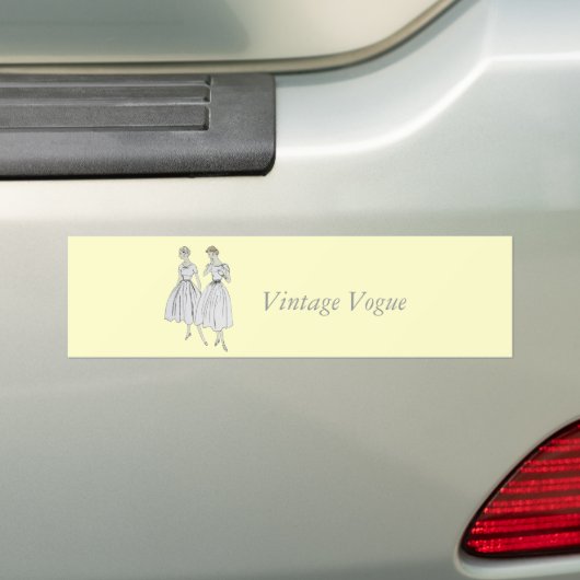 Vintage Vogue Bumpersticker (Op auto)
