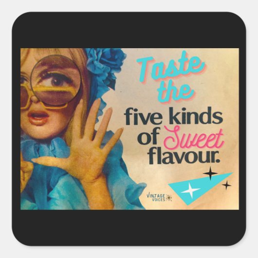 Vintage Voices-Sticker Vierkante Sticker (Voorkant)