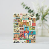 Vintage voor collage chiens briefkaart (Staand voorkant)