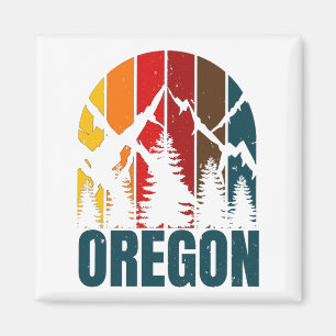 Vintage voor de Retro van het Oregon-gebergte Magneet