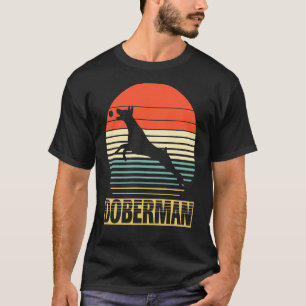 Vintage voor Doberman Dog Funny Birthday T-shirt