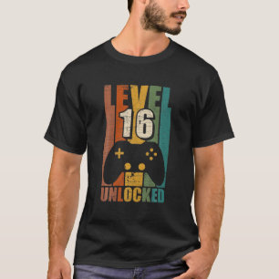 Vintage voor games 16e verjaardag gift 16 jaar oud t-shirt