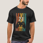 Vintage voor games 21st Birthday Gift 21-jarig jon T-shirt<br><div class="desc">Zoon geboren in 2000? Dit gaming tshirt is een geweldig cadeau voor hem. 21ste verjaardagscadeau voor jongens / mannen. Limited edition nieuwigheid T shirt met een retro classic look in een populaire trending must-have distressed style voor een geweldige levende legende. 21 jaar oud verjaardagscadeau voor meisjes, vrouwen, dames, vader, kleinzoon...</div>