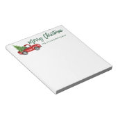 Vintage voor groene penseel met kerstboom notitieblok (Schuin)