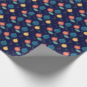 Vintage voor kerstbal Green Yellow Cadeaupapier (Hoek)