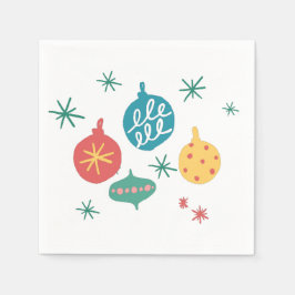 Vintage voor kerstbal Green Yellow Servet