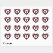 vintage voor koekjes hart sticker (Vel)