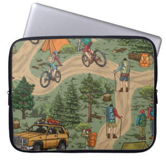 Vintage voor ontspanning buitenshuis naadloos patr laptop sleeve