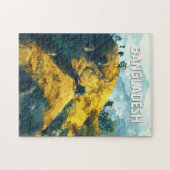 Vintage voor reisillustraties in Bangladesh Legpuzzel (Horizontaal)