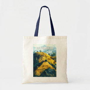 Vintage voor reisillustraties in Bangladesh Tote Bag