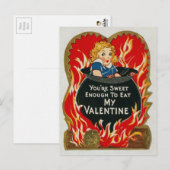 Vintage Vore Valentijnsdag Briefkaart (Voorkant / Achterkant)