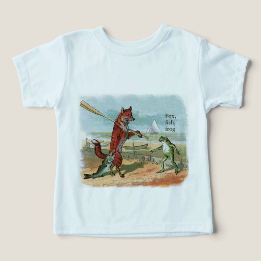 Vintage Vos-en-Kikkerstrand Whimsische Illustratie (Design voorkant)