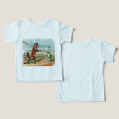 Vintage Vos-en-Kikkerstrand Whimsische Illustratie (Ontwerp Voorkant & Achterkant)