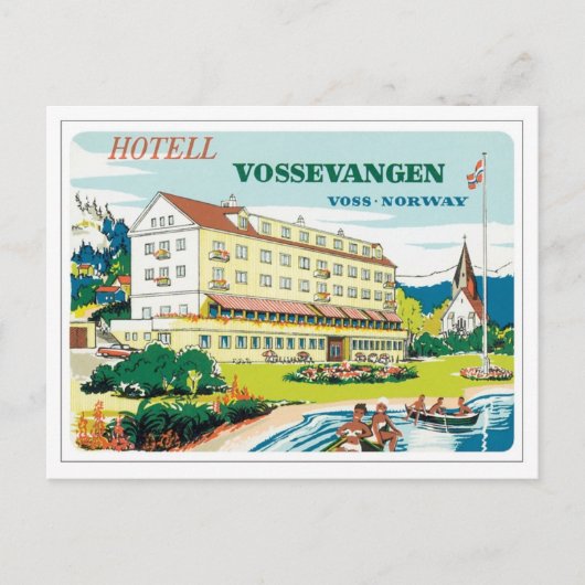 Vintage Voss Noorwegen Briefkaart (Voorkant)