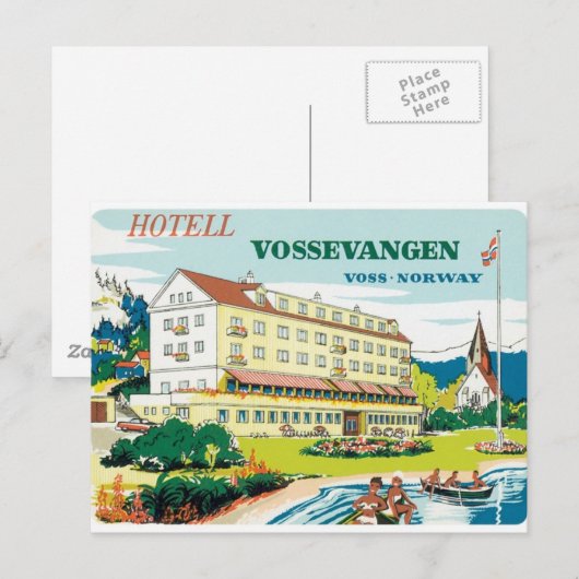 Vintage Voss Noorwegen Briefkaart (Voorkant / Achterkant)