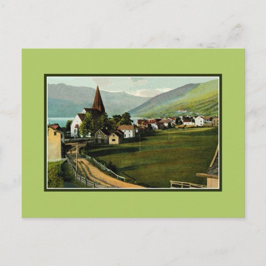 Vintage Voss Vossevangen Noorwegen 1900 Briefkaart (Voorkant)