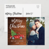 Vintage Vrachtpaar met houten penseel Briefkaart (Voorkant / Achterkant)