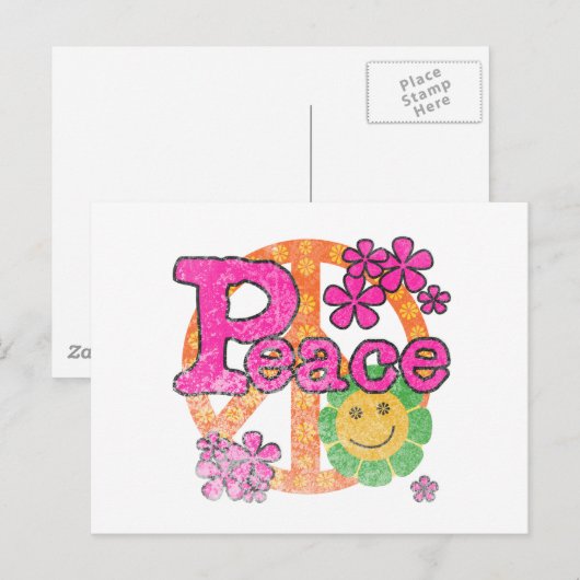Vintage Vrede Briefkaart (Voorkant / Achterkant)