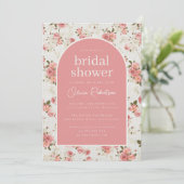 Vintage Vrijgezellenfeest Floral Rozen Kaart (Staand voorkant)