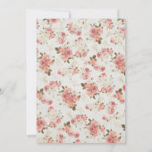 Vintage Vrijgezellenfeest Floral Rozen Kaart (Achterkant)