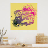 Vintage Vrijheid Stijl 1972  Poster (Keuken)