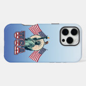 Vintage, Vrijheidsbeeld iPhone Case Hoesje (Achterkant horizontaal)