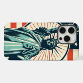 Vintage, Vrijheidsbeeld iPhone Hoesje (Achterkant horizontaal)