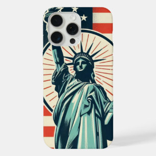 Vintage, Vrijheidsbeeld iPhone 15 Pro Max Case