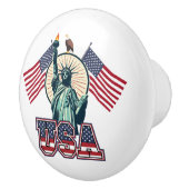 Vintage, Vrijheidsbeeld Keramische Knop (Rechts)