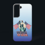 Vintage, Vrijheidsbeeld Samsung Galaxy Hoesje<br><div class="desc">.</div>