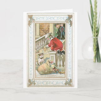 Vintage Vrolijke Kerstkaart - de kaart van de Hond