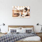 Vintage Vrouw Canvas Afdruk (Insitu (Slaapkamer))