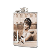 Vintage Vrouw Heupfles (Links)