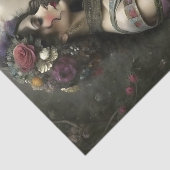 Vintage Vrouw Hond Portret Decoupage Tissuepapier (Detail)