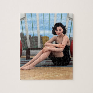 Vintage Vrouw Legpuzzel