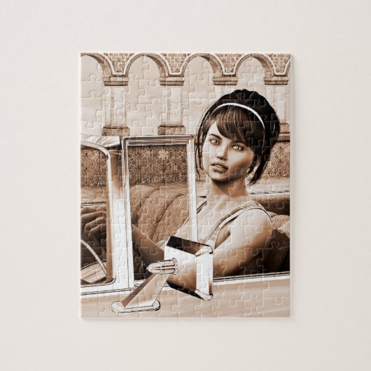 Vintage Vrouw Legpuzzel (Verticaal)