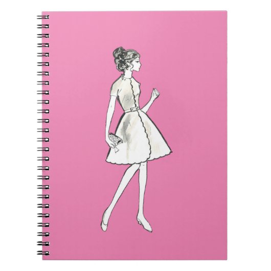 Vintage vrouw mode notitieboek (Voorkant)