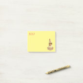 Vintage vrouw Pierrot Post-it® Notes (Op bureau)