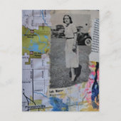 Vintage Vrouw Pleasantville Collage Briefkaart (Voorkant)