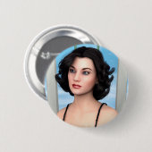 Vintage Vrouw Ronde Button 5,7 Cm (Voorkant /achterkant)