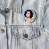 Vintage Vrouw Ronde Button 5,7 Cm (In situ)