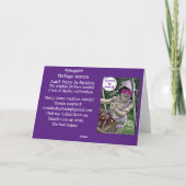 Vintage vrouw - tante Mary Kaart (Achterkant)